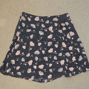 LOFT Floral Skirt in Black and Pink- EVERYTHING MUST GO
